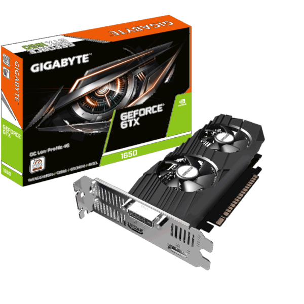 Gigabyte GV-N1650OC-4GL GF GTX 1650 PCIe x16, 4GB DDR,1xDP,1XHDMI,1XDVI, Low Profile OC, 3 Yr